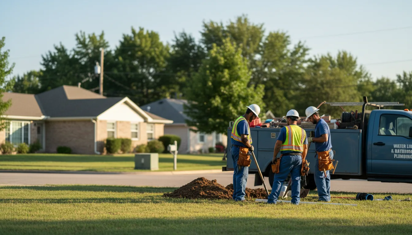 Residential water line and bathroom plumbing service in San Angelo, TX